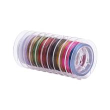 10 rollos de alambre para bisutería, 0,38mm, cola de Tigre, acero, colores mezclados, accesorios de joyería para pulsera, collar, artesanía, alrededor de 10m/rollo 2024 - compra barato