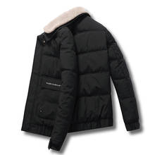 2020 inverno homens grosso quente parka casaco masculino casual gola de cordeiro algodão acolchoado jaqueta outwear masculino M-4XL 2024 - compre barato