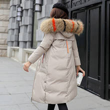 Big Fur Collar Winter Coat Thickened Parka Women 2019 Fashion Women Coat White Duck Down Jacket Warm Coat kz020 2024 - buy cheap