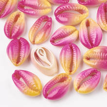 10pcs Colorful Printing Cowrie Shell Beads Undrilled Flower Natural Shell Bead for Jewelry Making DIY Findings Necklace Bracelet 2024 - buy cheap