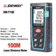 Sndway-medidor de distância a laser, ferramenta de medição, para distâncias de 40m, 60m, 80m, 100m, telêmetro 2024 - compre barato
