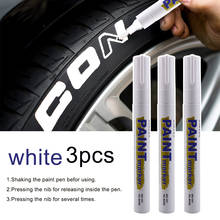 Marker Pen Car Tyre Tread Environmental Tire Painting Graffti Pen Dropshipping 3pcs White Waterproof Oil-Based Permanent Paint 2024 - buy cheap