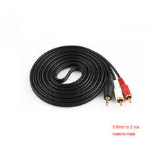 1.5M 3.5mm Male Jack to AV 2 RCA Male Stereo Music Audio Cable Cord RCA Jack Audio AUX Cables 2024 - buy cheap