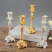 2Pcs Metal Candle Holder Stand Candelabra Taper Golden Candlestick Floral Peacock Embossed Wedding Event Party Candelabra 2024 - buy cheap