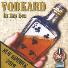 Vodkard by Rey Ben (Gimmick and Online Instruction) Card Into Wine Bottle Close up Magic Tricks Stage Magic Mentalism 2024 - buy cheap