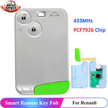 KEYECU Replacement Smart Card Remote Key 2 Button 433MHz PCF7926 for Renault Laguna Espace Vel Satis 2001-2007 2024 - buy cheap