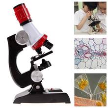 Kit de microscopio de Laboratorio de Ciencia para niños, microscopio biológico LED 100-1200X, juguetes educativos para el hogar y la escuela, instrumento óptico para niños 2024 - compra barato