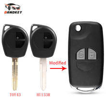 Dandkey измененный дистанционный Автомобильный ключ для Suzuki SX4 Swift Grand Vitara HU133R/TOY43 лезвие резиновый кнопочный коврик 2 BTN 2024 - купить недорого