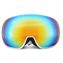 Зимние противотуманные лыжные очки, лыжные очки с двойными линзами, уличные очки для катания на лыжах и сноуборде, Ветрозащитная маска для снегохода, катания на коньках 2024 - купить недорого