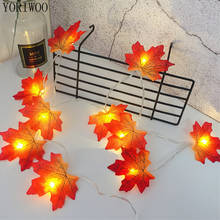 YORIWOO Maple Leaf Fairy String Lights 10 LED Flashing Light Merry Christmas Decorations For Home 2020 Xmas Tree Ornament Natale 2024 - buy cheap