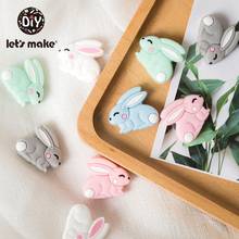 Let's Make Silicone Teether Rabbit 50pc Silicone Beads Cartoon Toys DIY Beads For Teether Toy For Children's Toy Baby Teether 2024 - buy cheap