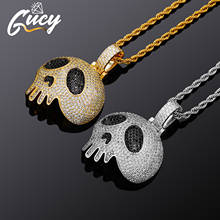 Ожерелье GUCY с подвеской в виде черепа фианит AAAA ожерелье ювелирные изделия для мужчин в стиле хип-хоп подарок 2024 - купить недорого