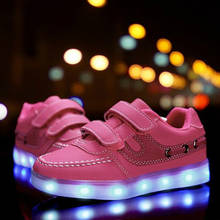 UncleJerry Kids Led Shoes USB chargering Light Up Sneakers for boys girls Glowing Casual Shoes Child Fashion Shoes 2024 - buy cheap