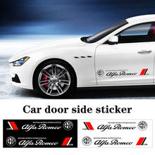 2pcs/set Car ALFA ROMEO Decal Car Door Side Stickers Accessories Body Decals For Mito 147 156 159 166 Giulietta Mito Spider GT 2024 - buy cheap