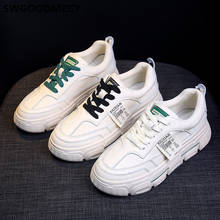 Chunky Sneakers Women Platform Shoes Sneakers Women White Dad Shoes Genuine Leather Shoes Women Tenis Feminino Casual Big Size 2024 - buy cheap