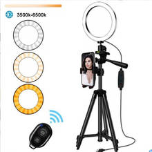 16cm/26cm Ring Light + 1m Tripod Flexible Mobile Holder With Remote Control Unit for Selfie Live Stream Office Holder Tripod 2024 - buy cheap