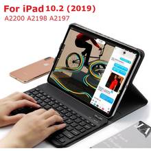 Russian Spanish Coque for iPad 10.2 2019 Case with Keyboard A2197 A2198 A2200 for iPad 7th Generation Keyboard Cover 2024 - buy cheap