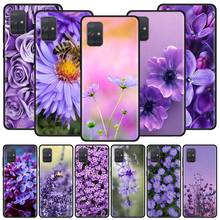 Purple Flowers Case For Samsung Galaxy A51 A71 M31 A41 A31 A11 A01 M51 M21 M11 M40 Black Soft Phone Cover Fundas 2024 - buy cheap