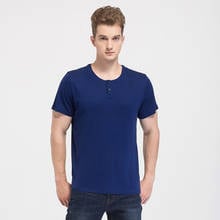 Silk Loose Short Sleeve T-shirt Men's 100% Silk Casual Round Neck T-shirt 2024 - compra barato