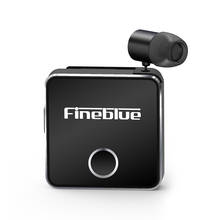 Fineblue f1 pro-fone de ouvido com prendedor, retrátil, bluetooth 5.0, sem fio, alerta de vibração, microfone handsfree 2024 - compre barato