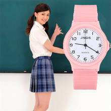2020 reloj hombre feminino estudante relógio simples silicone quartzo senhoras relógio digital para o presente feminino pulseira montre femme 2024 - compre barato