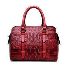 Ladies new fashion crocodile crossbody red bag women black PU leather retro handbag female causal large capacity phone bags 2024 - buy cheap