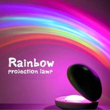 Lámpara LED de proyección colorida, nueva carcasa, luz nocturna de estrella de arcoíris, lámpara de atmósfera de festón, color rosa/verde 2024 - compra barato