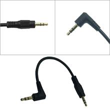 2pcs AUX Cable Jack 3.5mm Right Angled L 10cm male to male 90 degree cord 0.1m 2024 - buy cheap