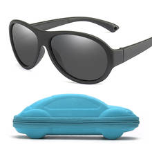Gafas de sol polarizadas de goma para niños, niñas y bebés, a la moda, UV400, con funda de regalo 2024 - compra barato