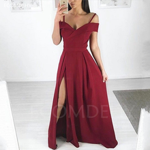 New Arrival Off-shoulder Evening Dresses Draped Sexy Split Robe Femme Formal Party Gowns Vestidos de fiesta Robe Longue платье 2024 - buy cheap