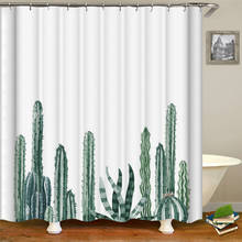 Cactus printed Shower Curtain Bath Curtains Bathroom waterproof Washable Polyester cloth High Quality Bath Decor Shower Curtain 2024 - buy cheap