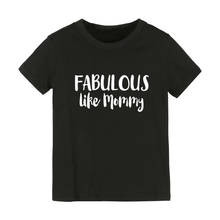 Детская футболка с надписью «fablous like mommy», рубашка для мальчиков и девочек, детская одежда для малышей, забавные уличные футболки, CZ-148 2024 - купить недорого