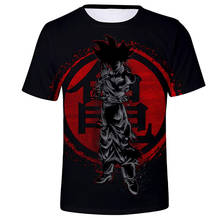 Camiseta informal de Goku Y Vegeta en 3D para hombre, camisa de Anime, Camiseta de cuello redondo, camisetas informales de marca a la moda 2021 2024 - compra barato