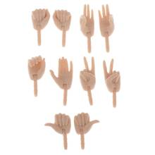 5 Pairs1/6 Dolls Movable Hands for Blythe BJD Dolls DIY Body Making Replacements 2024 - buy cheap