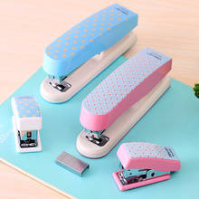 Creative Mini Candy Color stapler set Cute Student Stationery cartoon geometric staplers with staples School Office Supplies 2024 - buy cheap