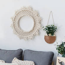 Macrame Wall Hanging Art Wall Decoration Nordic Ins Handmade Woven Tapestry Round Dream Catcher  Mexican Home Decoration 2024 - buy cheap