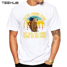 2019 TEEHUB New Cool Men's Fashion Sloth Hiking Design T-Shirt Short Sleeve O-neck Tops Hipster Tee 2024 - buy cheap