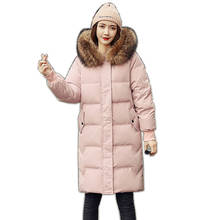 2019 Winter Women Down Coat 90% White Duck Down Extremely Warm Jacket Raccoon Fur Detachable Hooded Down Coat New 2024 - buy cheap