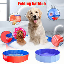 Piscina dobrável para animais de estimação, banho para pets, banheira, água, lago, piscina para crianças, cães, gatos 2024 - compre barato