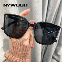 NYWOOH ретро солнцезащитные очки с квадратными линзами с Для женщин Элитный бренд черный негабаритные солнцезащитные очки мужские и женские очки в большой оправе UV400 2024 - купить недорого