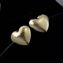 Женские серьги-гвоздики в форме сердца CINDY XIANG, Модные металлические массивные серьги золотистого цвета, 2021 2024 - купить недорого