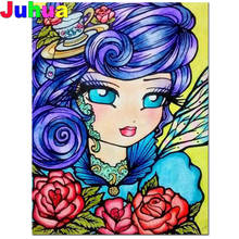 5D DIY diamond painting Color girl Full square/round Embroidery Pattern 3D Cross stitch kits mosaic wall stickers Cute Fairy 2024 - buy cheap