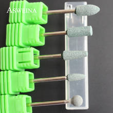 ASWEINA 1pcs Green Color Ceramic Stone Nail Drill Bit Electric Manicure Machine Accessories Cutter Nail Files Nail Art Tools 2024 - buy cheap