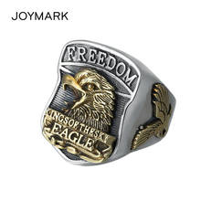 Personality Punk Style Retro Eagle Wide Thai Silver Ring S925 Sterling Silver Jewelry Resizable Opening Men's Ring TSR108 2024 - buy cheap