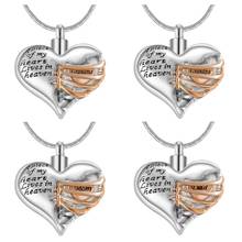 Mom Dad Grandpa Grandma Heart Cremation Pendant Keepsake Necklace Ashe Holder Urn Funeral Memorial Jewelry 2024 - buy cheap