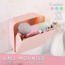 Wall Mount Toilet Paper Holder Cosmetic Shelf Waterproof Toilet Paper Tray Bathroom Makeup Brush Storage Box Foldable Organizer 2024 - buy cheap