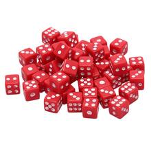 100pcs 8mm Acrylic Dice White/Red/Black Gaming Dice Standard Six Sided Decider Birthday Parties Board Game Dice 2024 - buy cheap