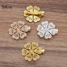 BoYuTe (20 Pieces/Lot) 32MM Filigree Flower Hair Clips Factory Supply Hair Accessories Diy Materials 2024 - buy cheap