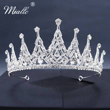 Miallo-Corona de Boda nupcial de cristal para mujer, Tiaras y coronas de Color plateado, joyería para el cabello, accesorios, tocado de novia 2024 - compra barato