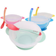 Baby Bowl Set Training Bowl Spoon Tableware Set Dinner Bowl Learning Dishes With Suction Cup Children Training Dinnerware TSLM 2024 - buy cheap